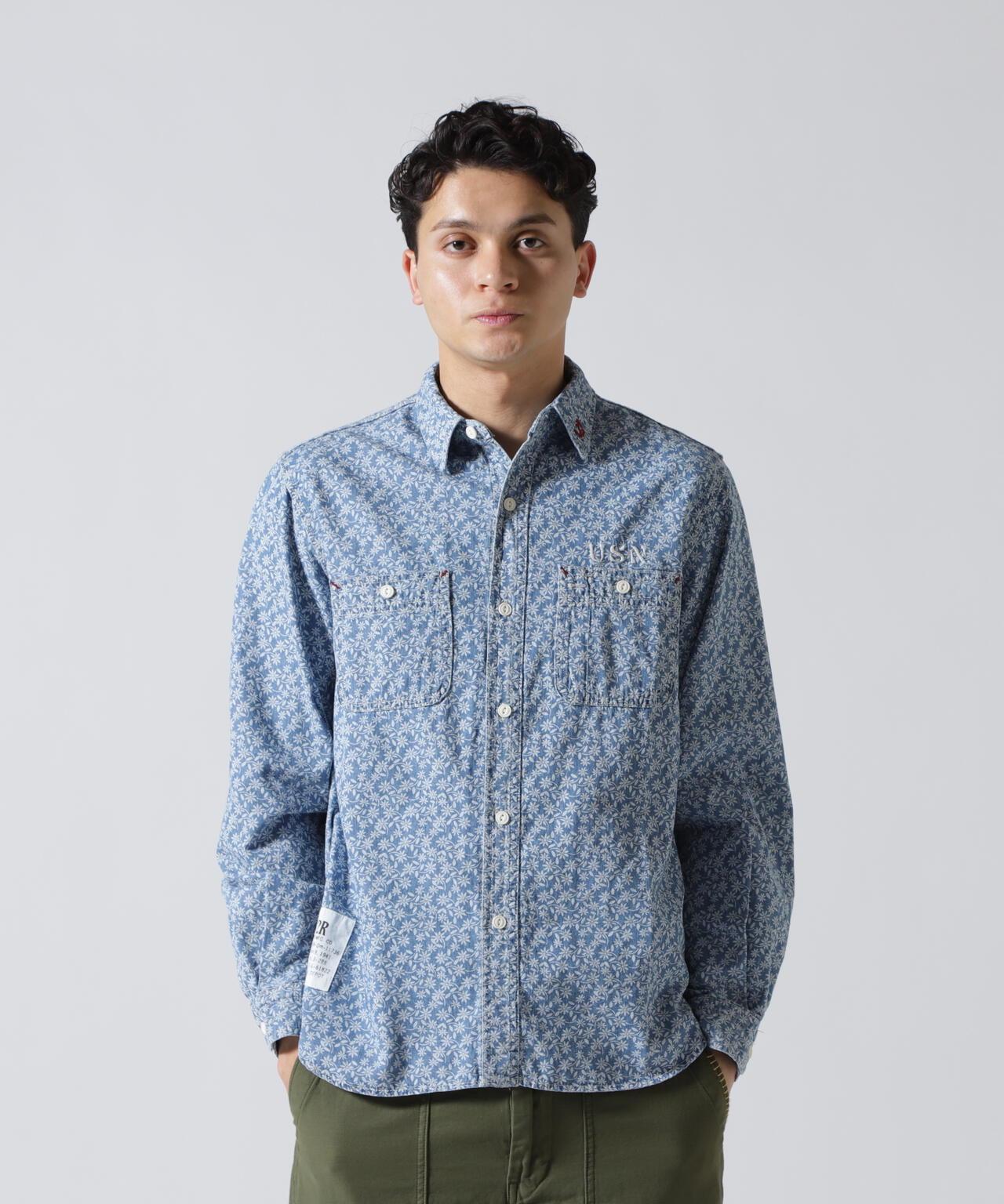 FLORAL PATTERN WORK L/S SHIRT