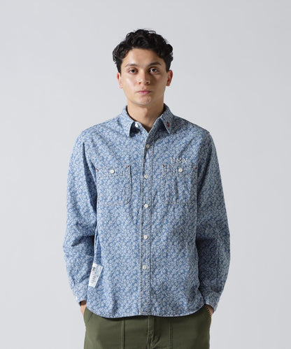 FLORAL PATTERN WORK L/S SHIRT
