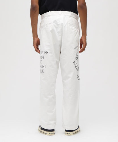 AGED LOOK STENCIL CHINO 做舊 模板印花 休閒褲