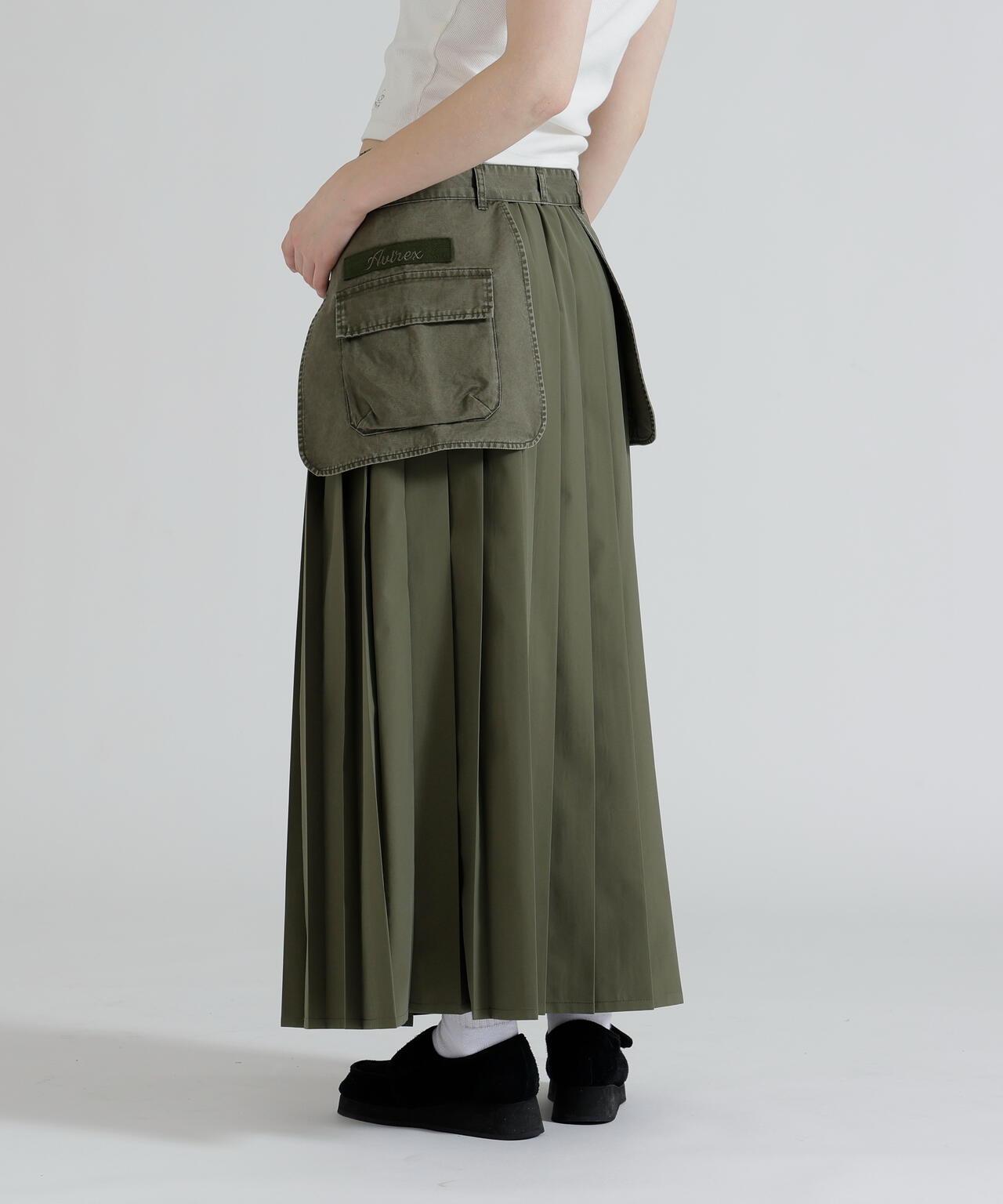MILITARY POCKET BELT POUCH 工裝百褶半身裙