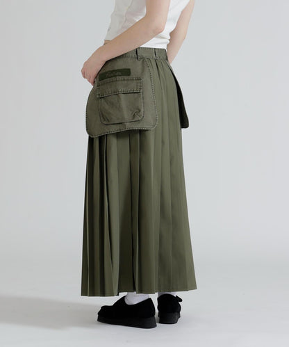 MILITARY POCKET BELT POUCH 工裝百褶半身裙