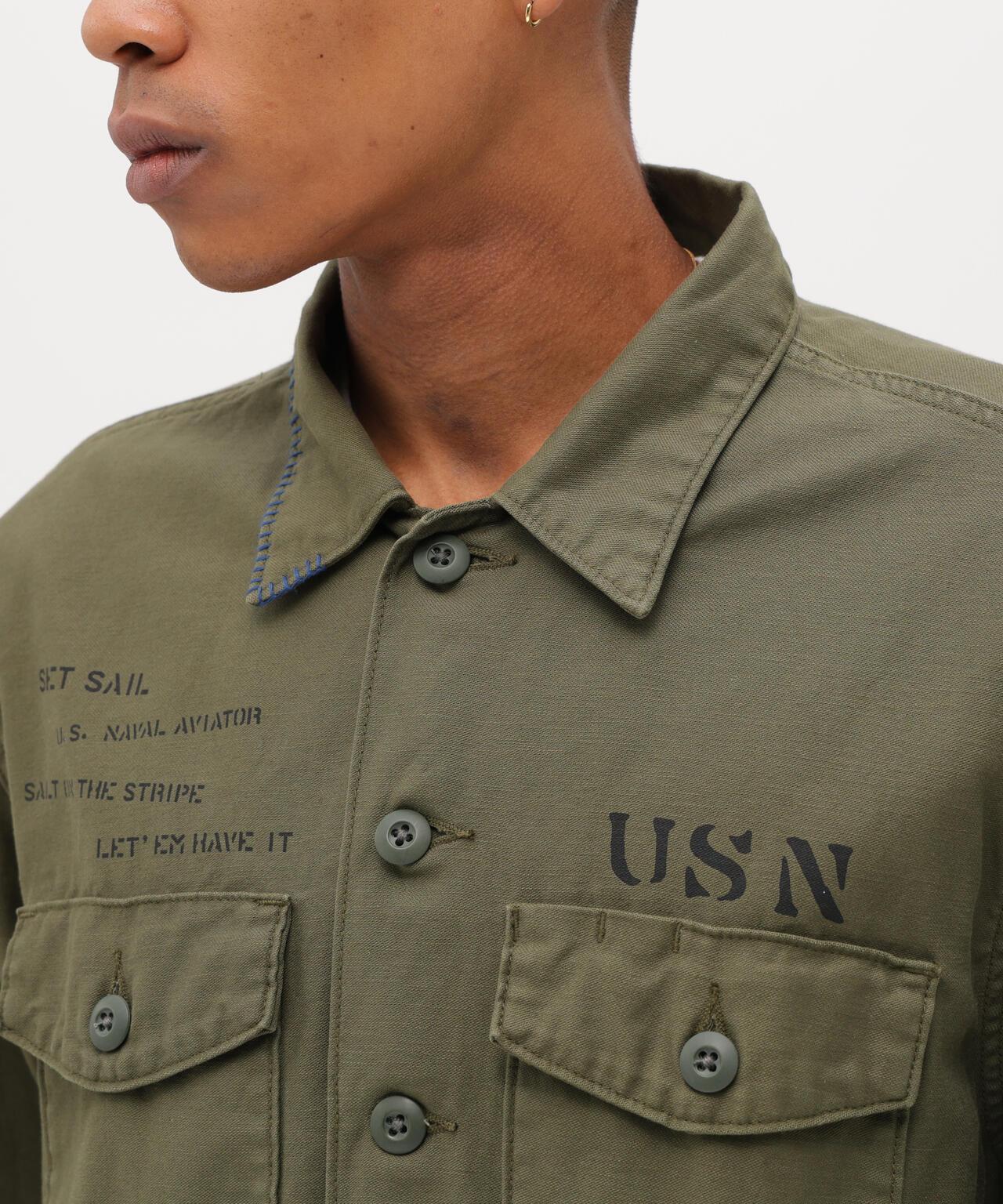 做舊 AGED LOOK L/S UTILITY SHIRT 長袖工裝襯衫