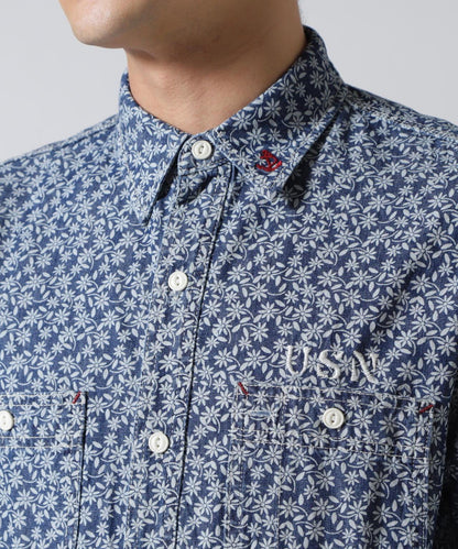 FLORAL PATTERN WORK L/S SHIRT