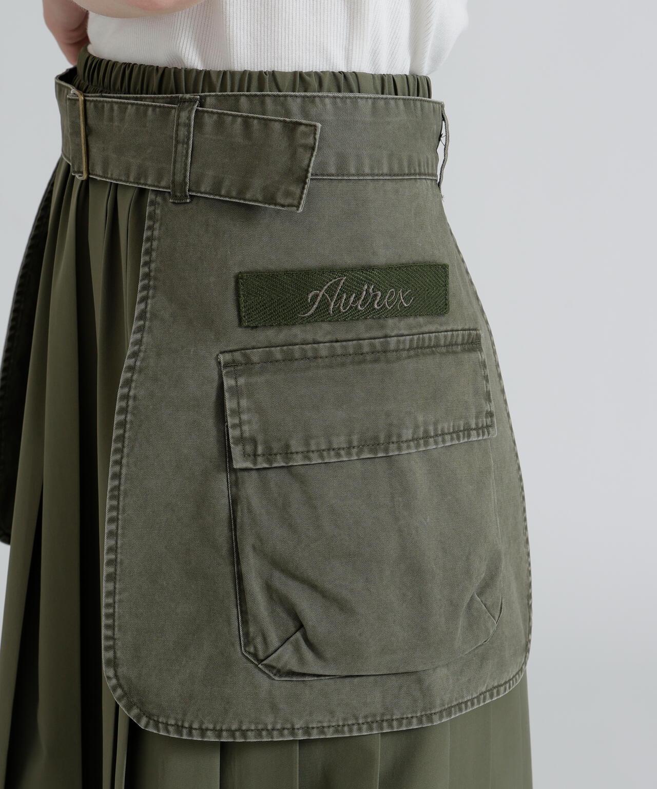 MILITARY POCKET BELT POUCH 工裝百褶半身裙