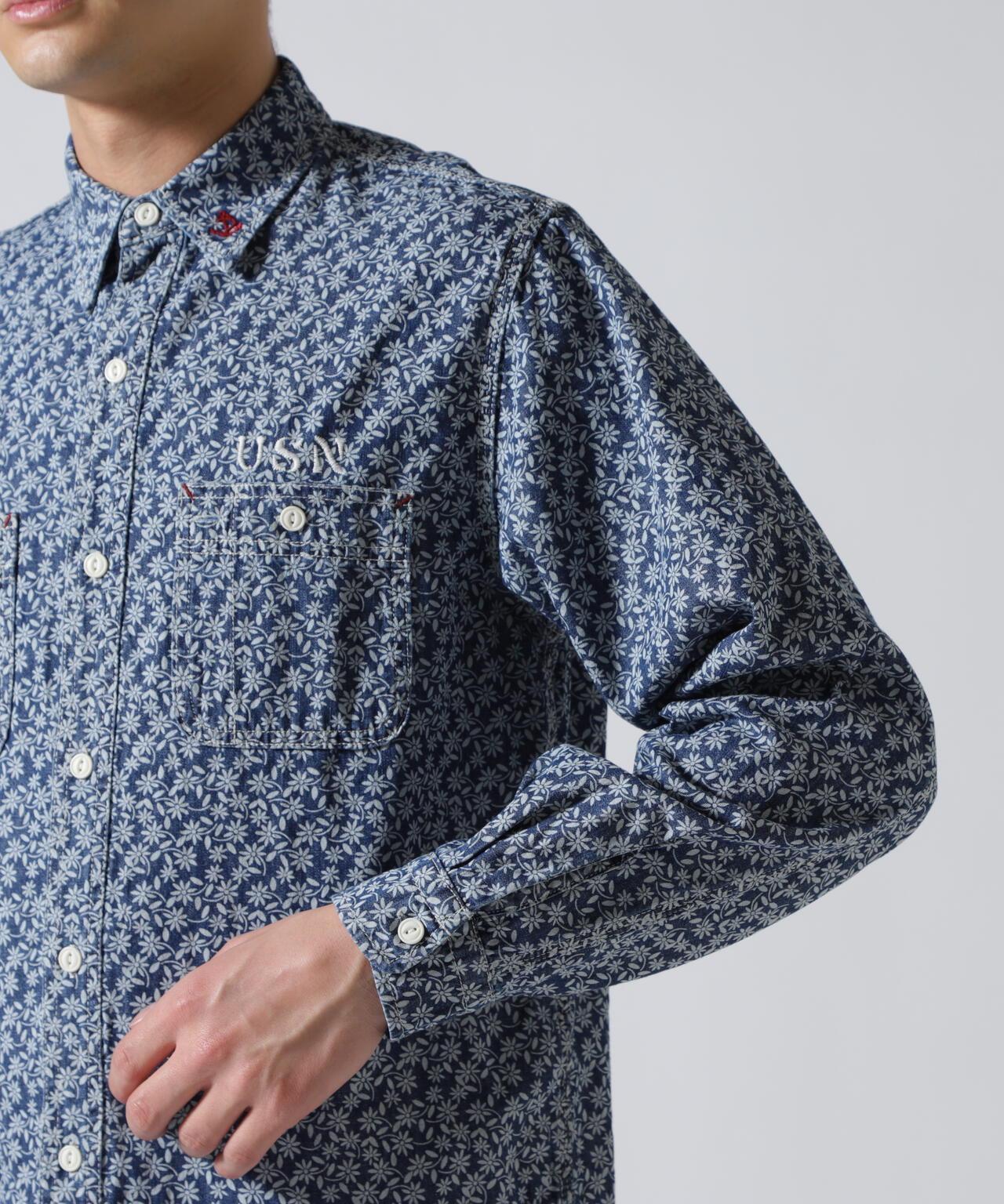 FLORAL PATTERN WORK L/S SHIRT
