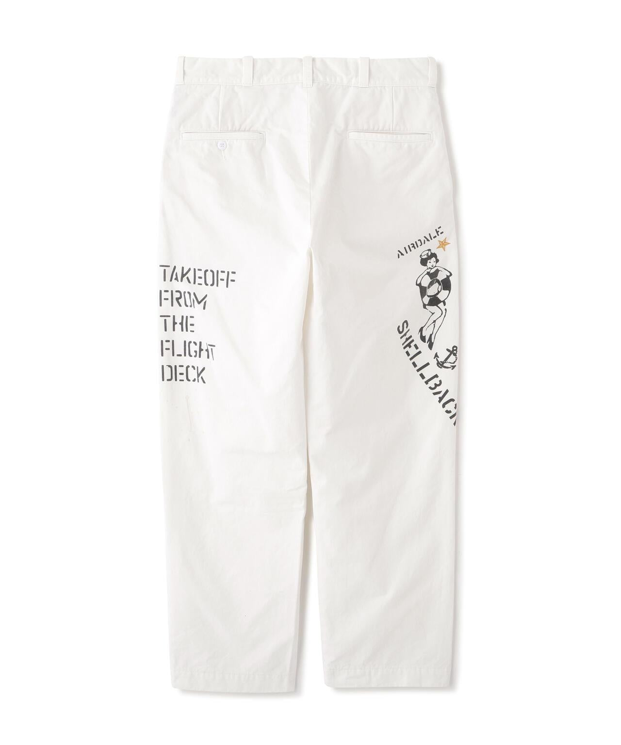 AGED LOOK STENCIL CHINO 做舊 模板印花 休閒褲