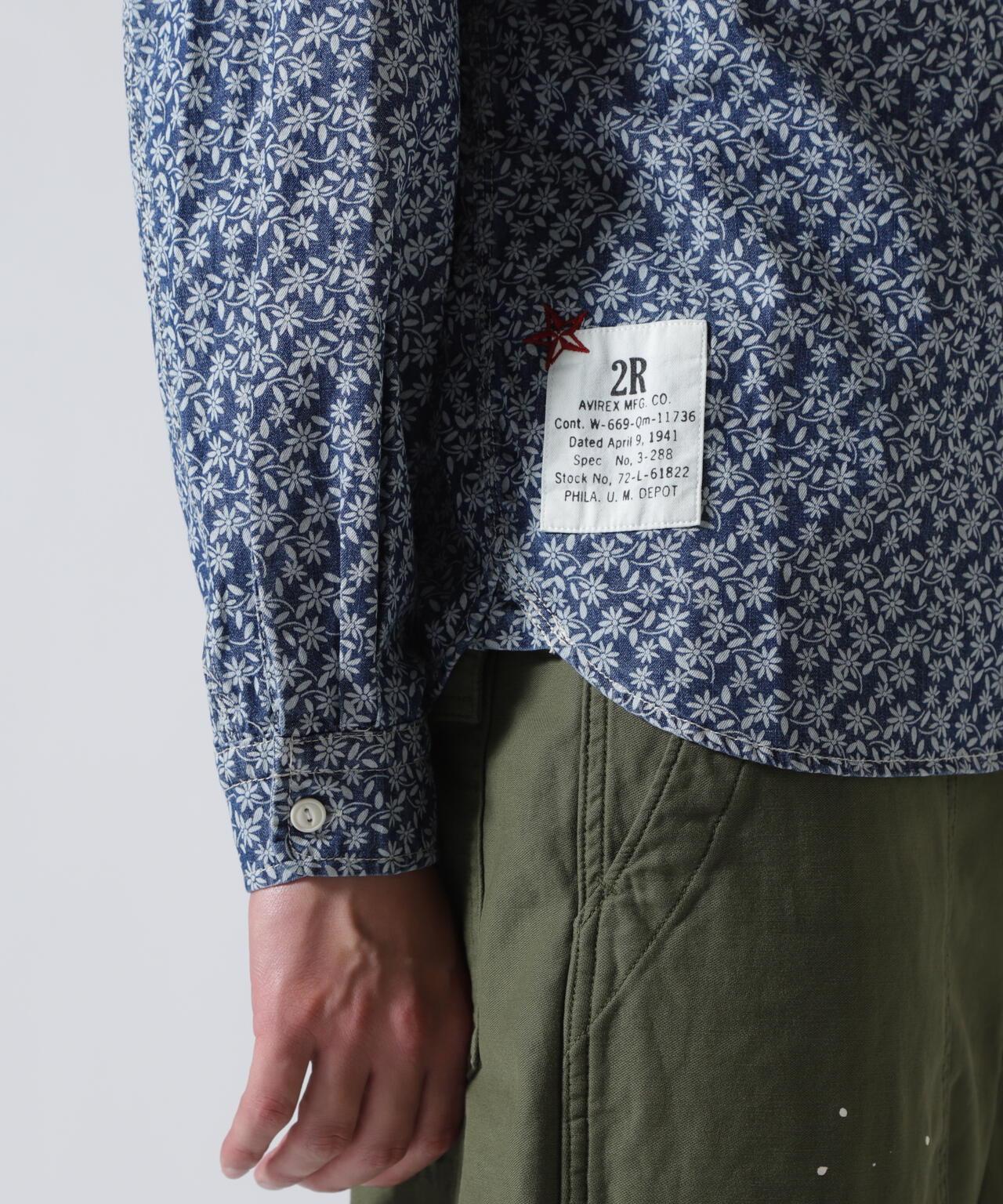 FLORAL PATTERN WORK L/S SHIRT