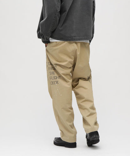 AGED LOOK STENCIL CHINO 做舊 模板印花 休閒褲