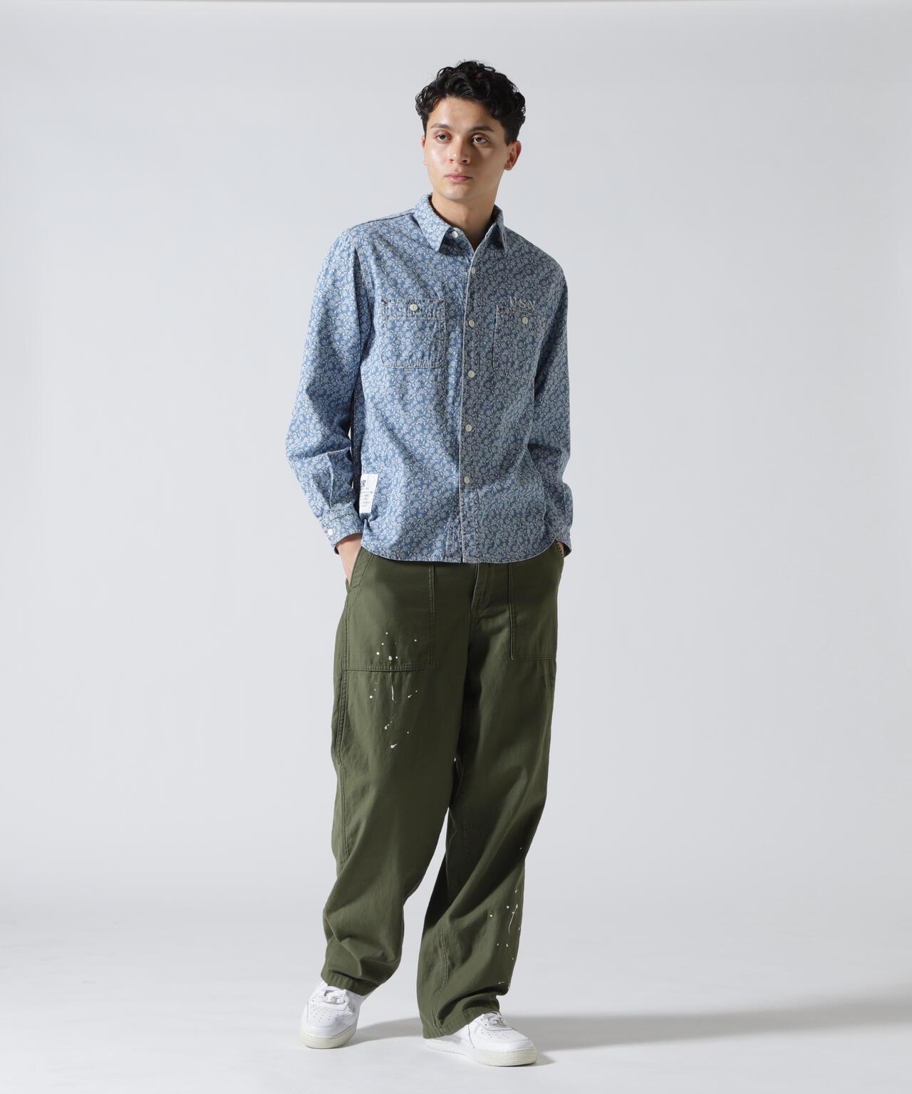 FLORAL PATTERN WORK L/S SHIRT