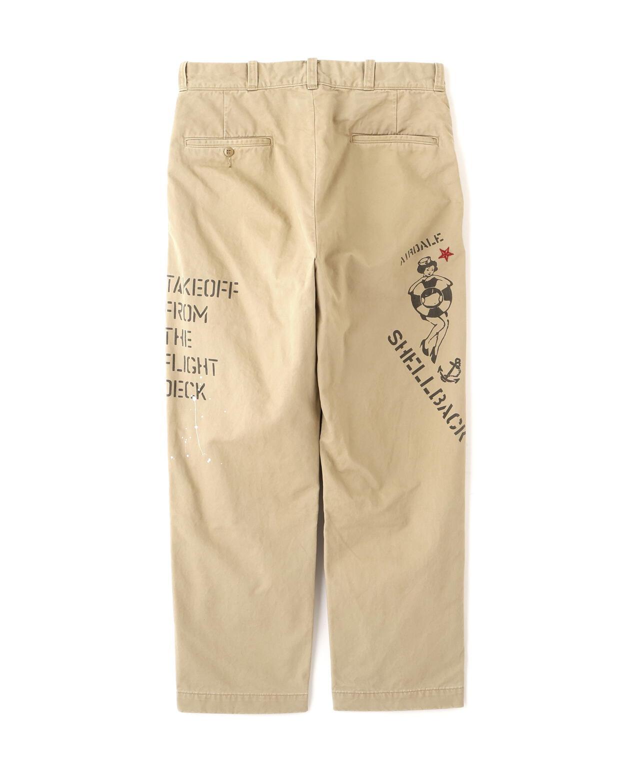 AGED LOOK STENCIL CHINO 做舊 模板印花 休閒褲