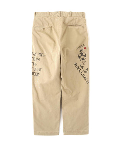 AGED LOOK STENCIL CHINO 做舊 模板印花 休閒褲
