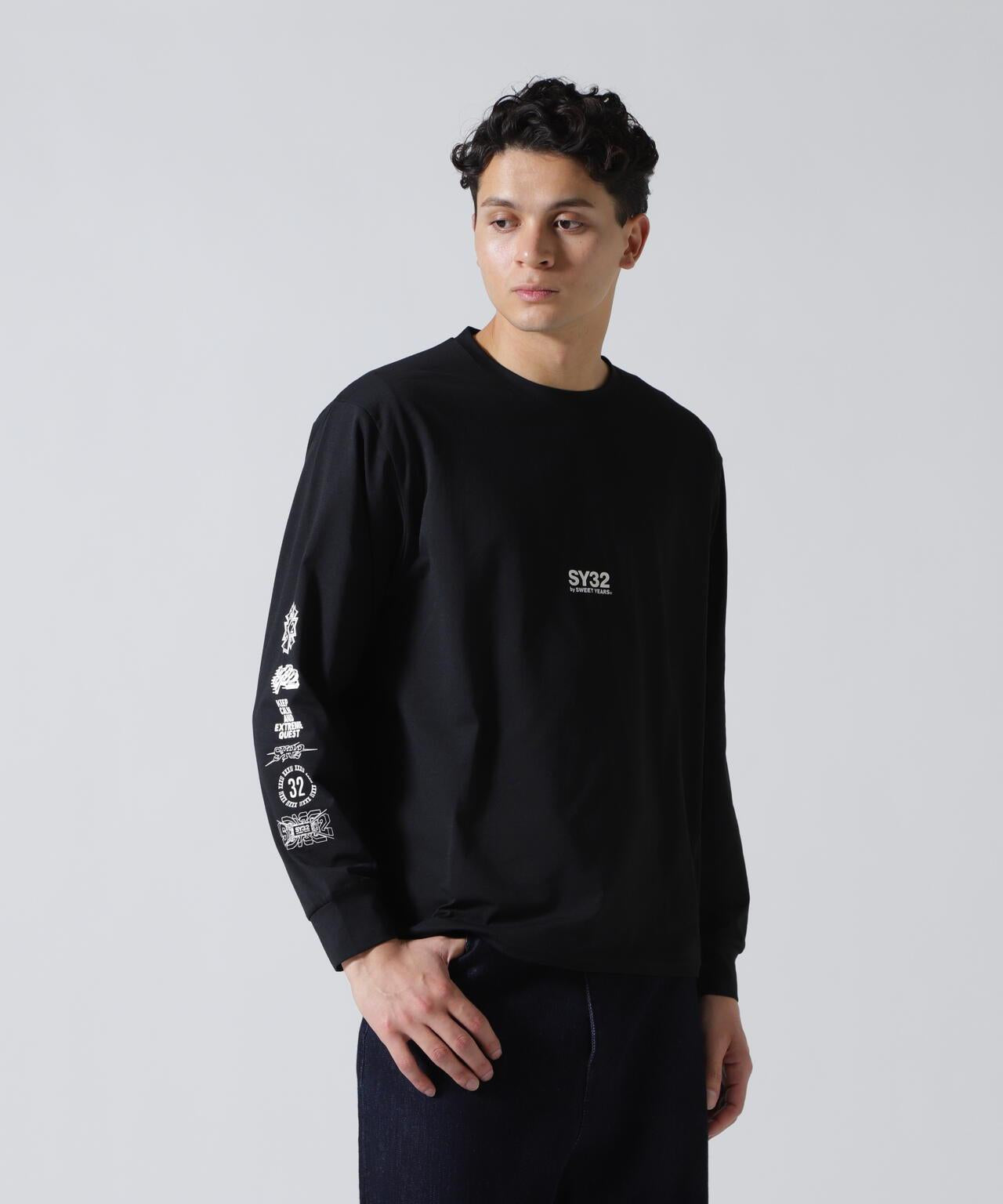 SY32 by SWEET YEARS MULTI LOGO L/S TEE 多Logo長袖T恤