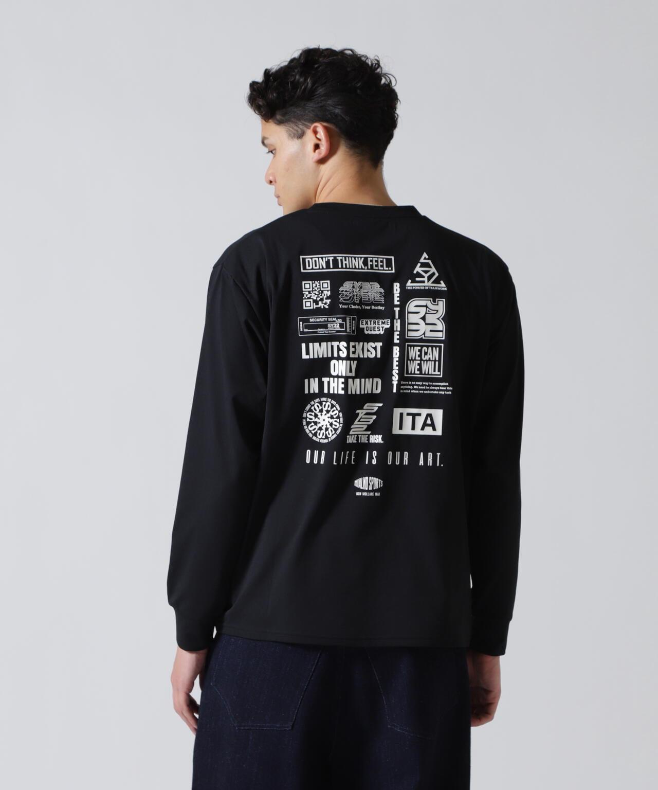 SY32 by SWEET YEARS MULTI LOGO L/S TEE 多Logo長袖T恤