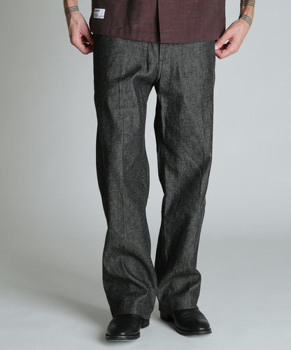 結粒牛仔 NEP DENIM RAW TROUSERS 褲子