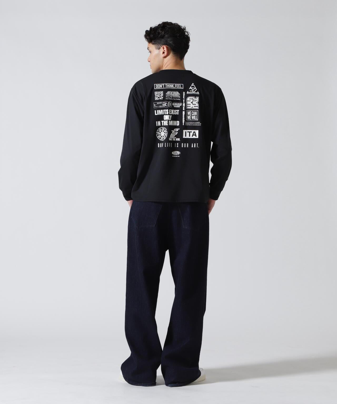 SY32 by SWEET YEARS MULTI LOGO L/S TEE 多Logo長袖T恤