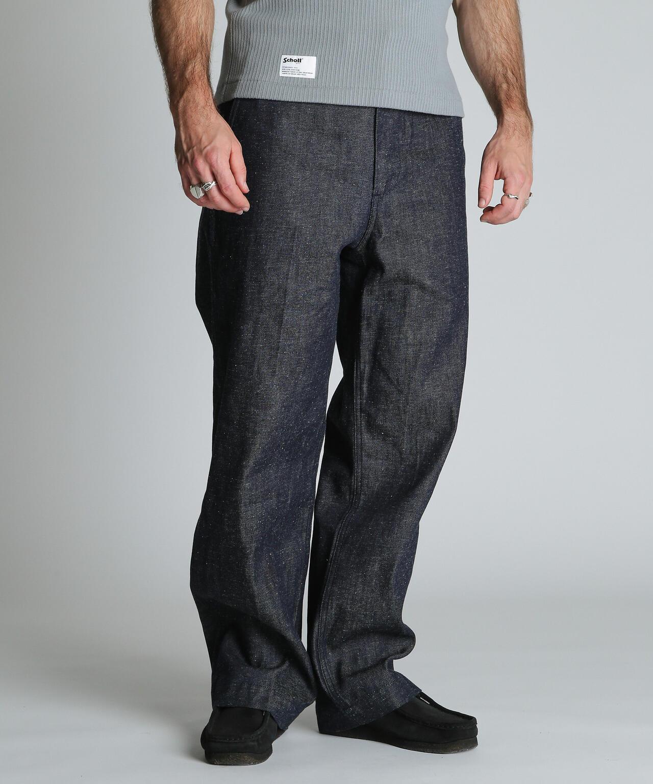 結粒牛仔 NEP DENIM RAW TROUSERS 褲子