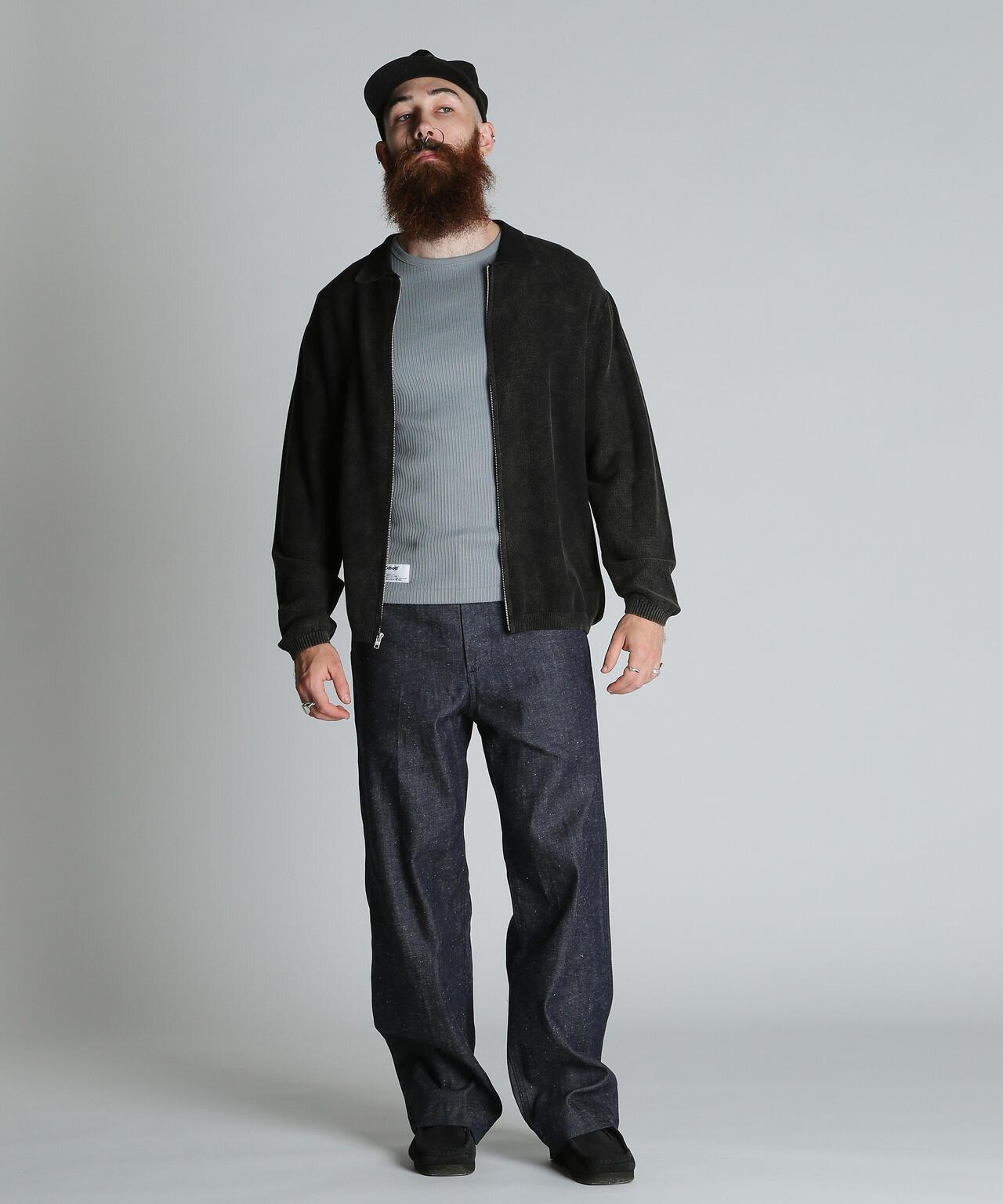 結粒牛仔 NEP DENIM RAW TROUSERS 褲子