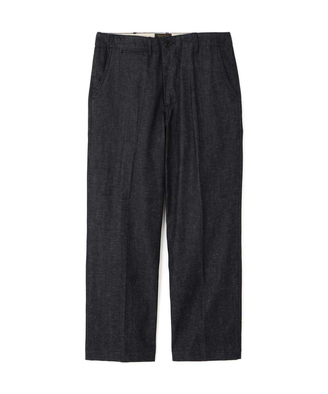 結粒牛仔 NEP DENIM RAW TROUSERS 褲子