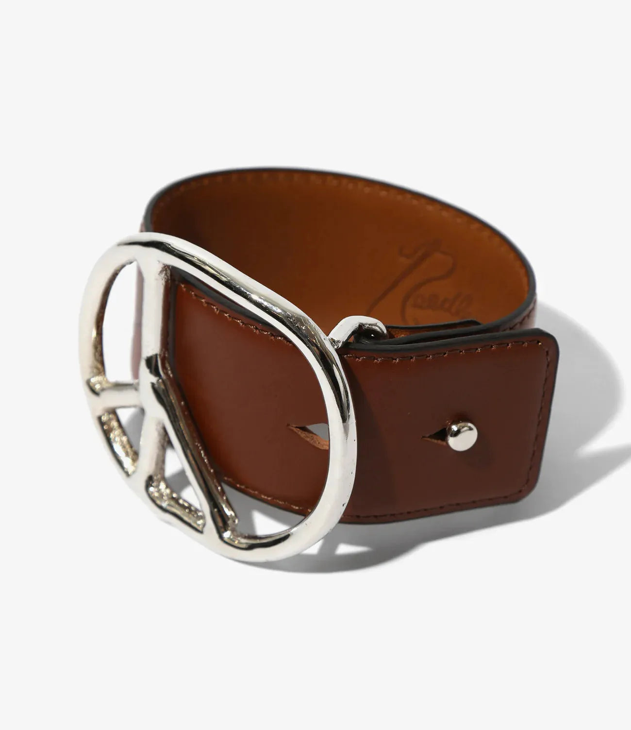 Needles Peace Buckle Bracelet Steer Lthr 牛皮手鍊