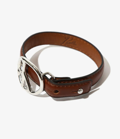Needles / Peace Buckle Narrow Bracelet - Steer Lthr. 皮革手鍊