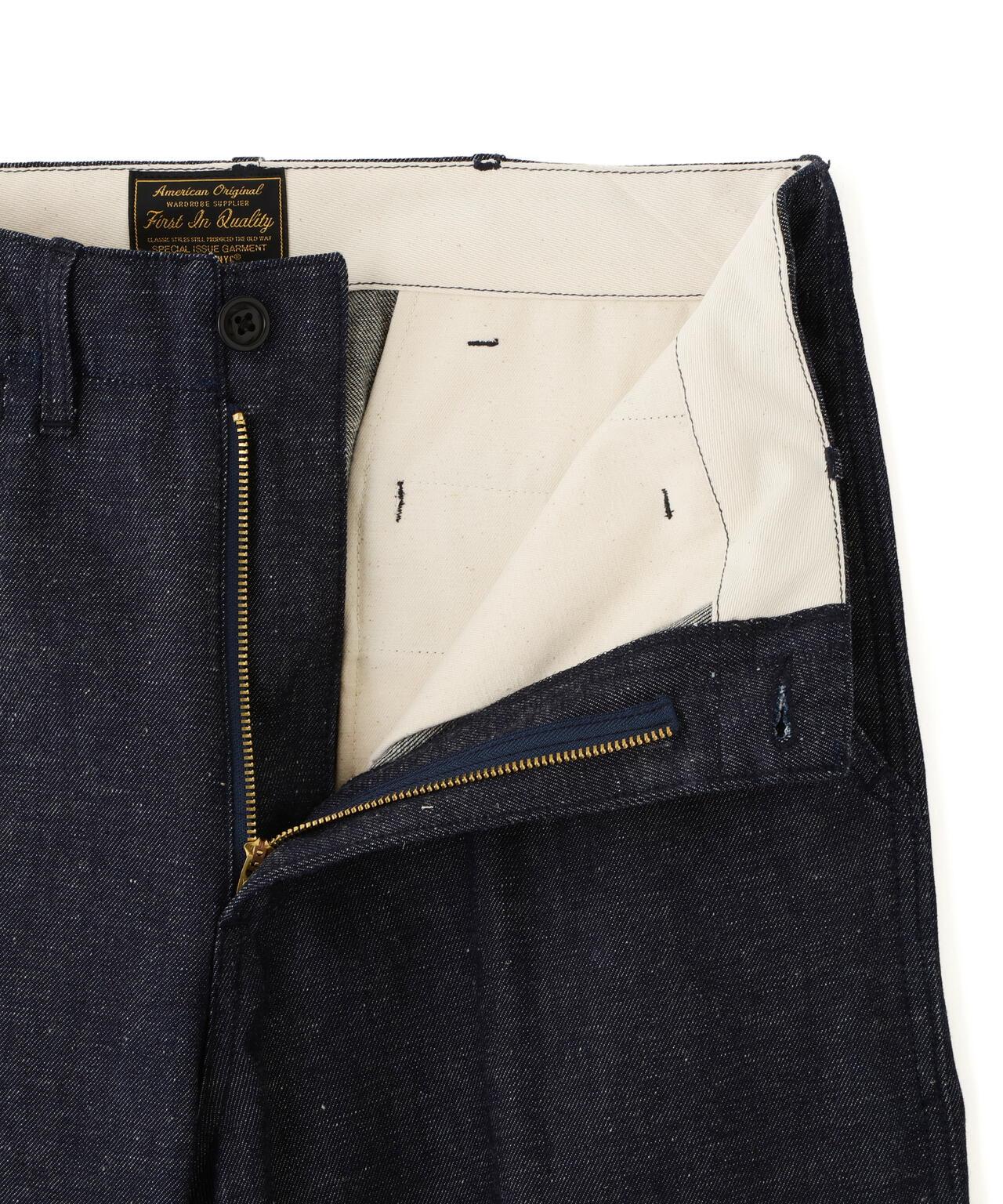 結粒牛仔 NEP DENIM RAW TROUSERS 褲子