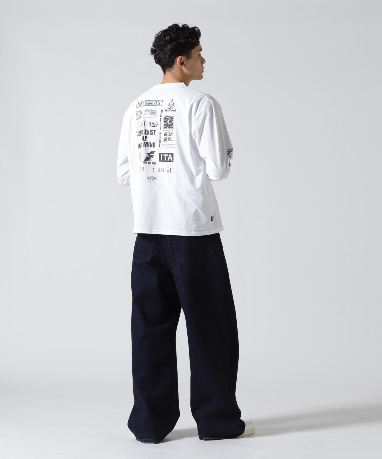 SY32 by SWEET YEARS MULTI LOGO L/S TEE 多Logo長袖T恤