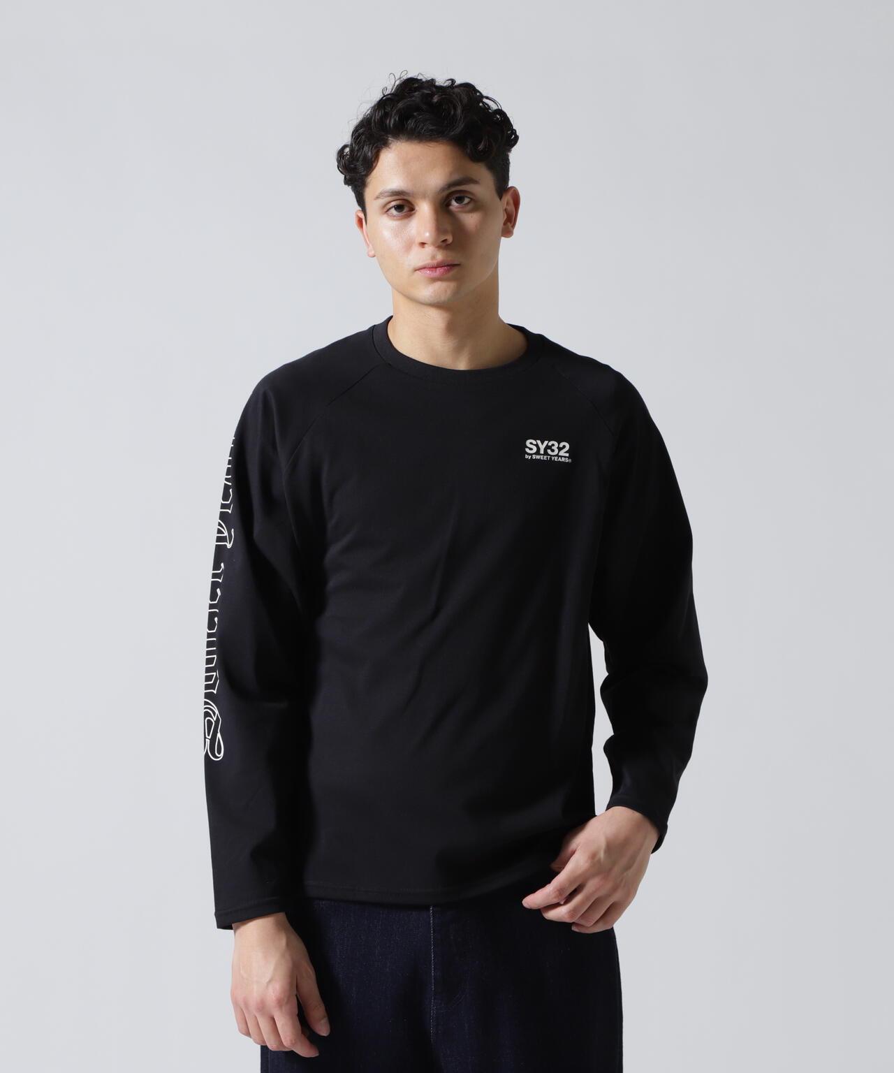 SY32 by SWEET YEARS RAGLAN SLEEVE CROSS L/S TE T恤
