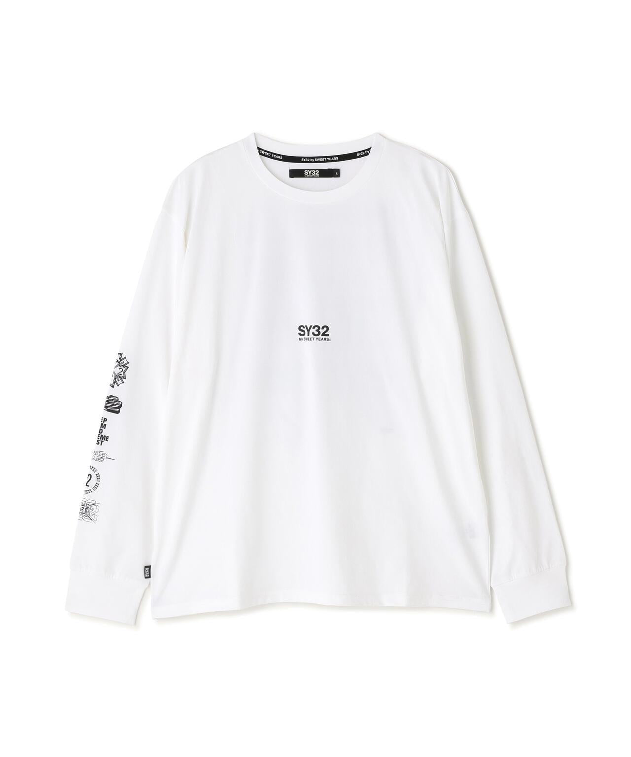 SY32 by SWEET YEARS MULTI LOGO L/S TEE 多Logo長袖T恤