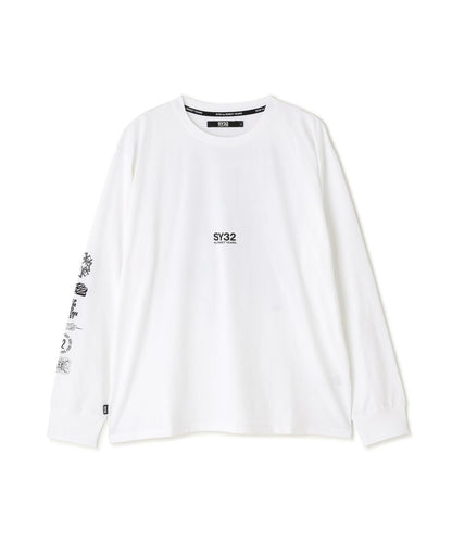 SY32 by SWEET YEARS MULTI LOGO L/S TEE 多Logo長袖T恤