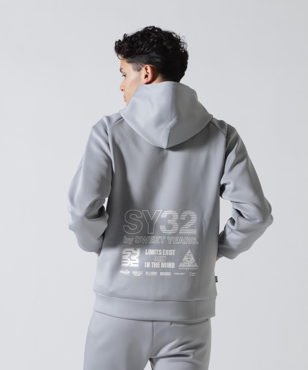 SY32 by SWEET YEARS DOUBLE KNIT MULTI LOGO ZIP 雙面針織 多標設計 拉鍊上衣