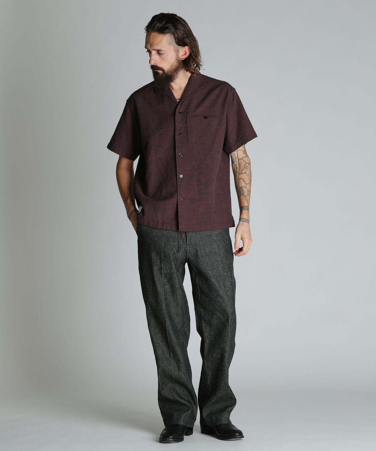 MIX SHARK COLLAR SS SHIRT 混色鯊魚領短袖襯衫