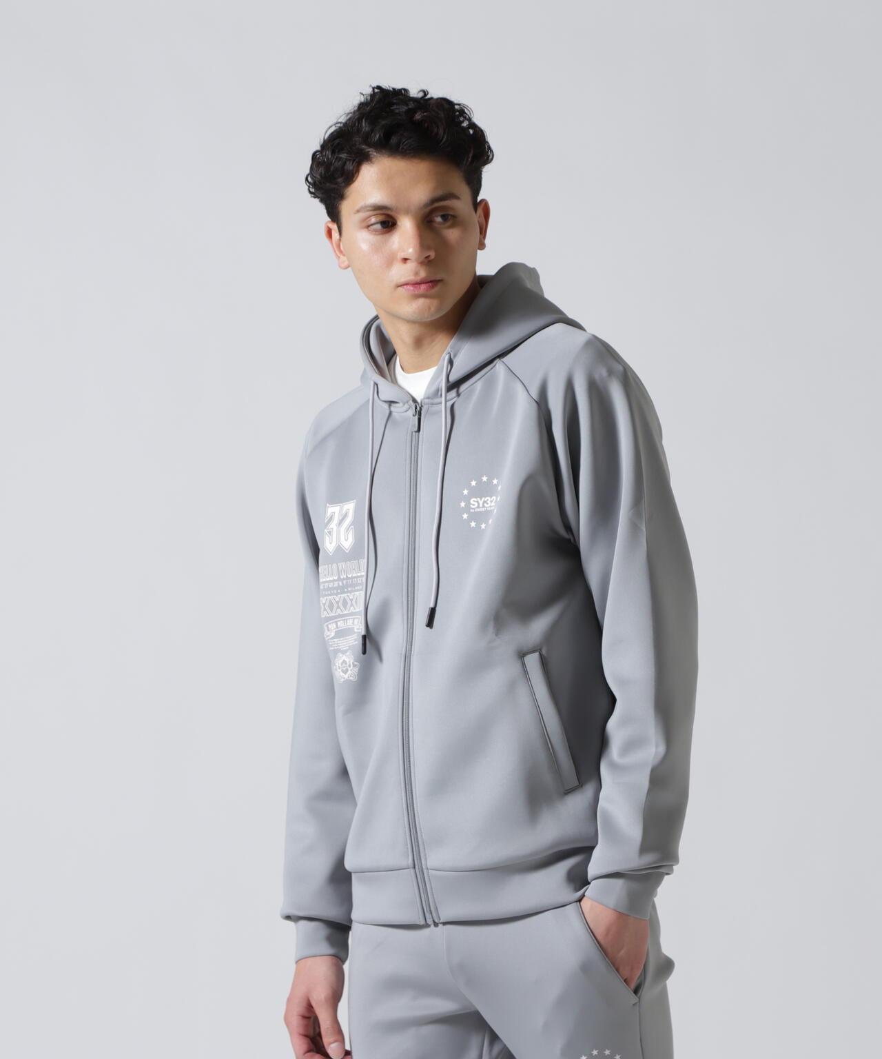 SY32 by SWEET YEARS DOUBLE KNIT MULTI LOGO ZIP 雙面針織 多標設計 拉鍊上衣