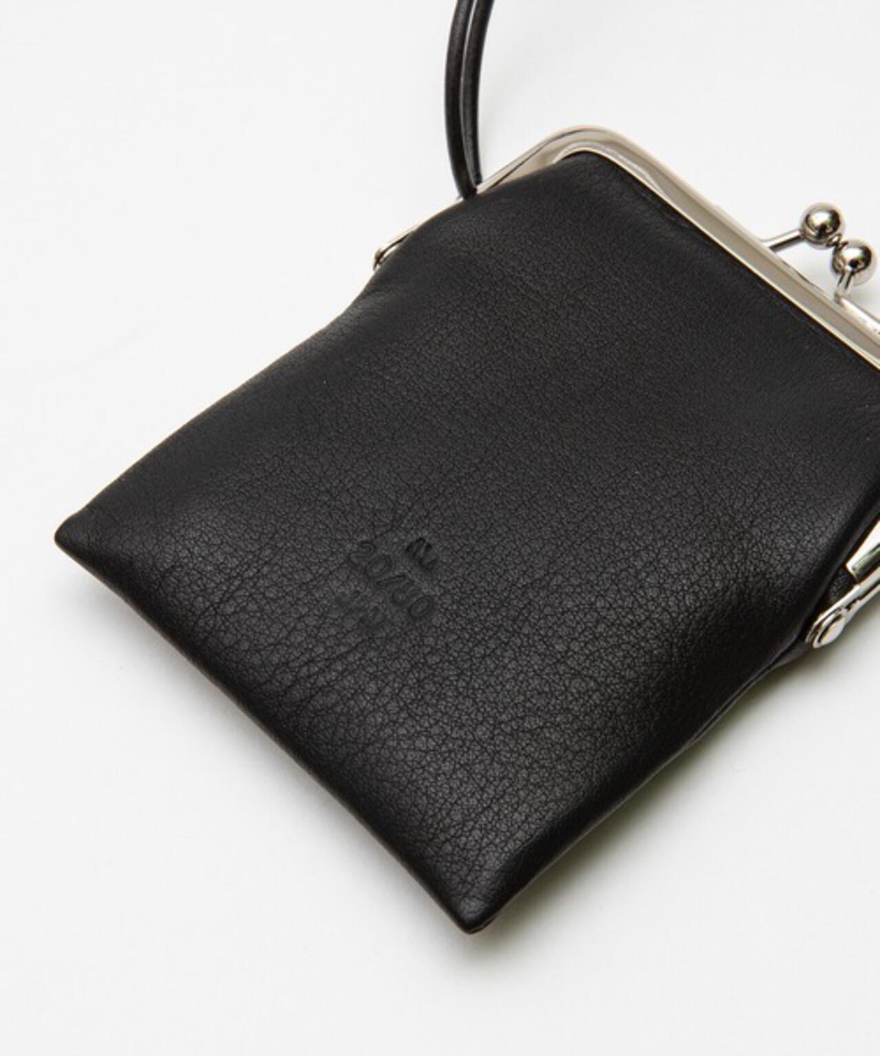 SHRINK LEATHER GAMAGUCHI 皺紋皮革方形錢包