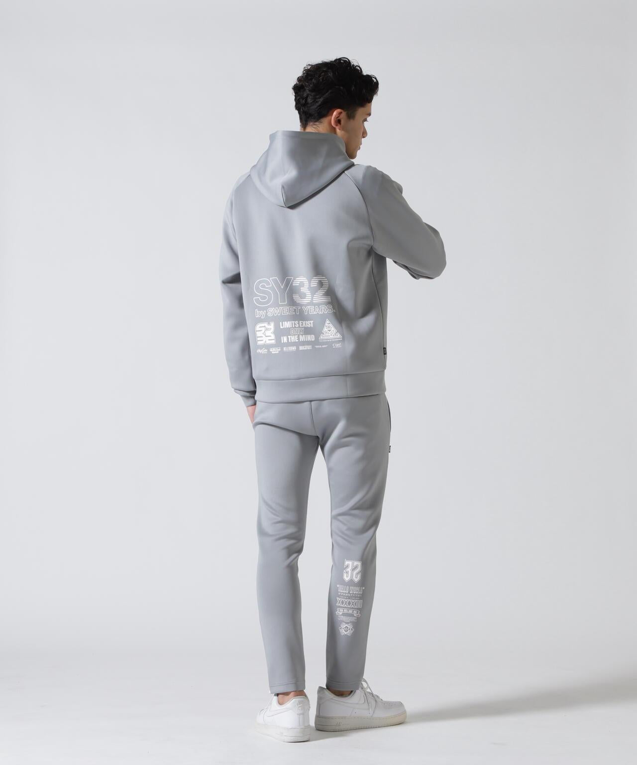 SY32 by SWEET YEARS DOUBLE KNIT MULTI LOGO ZIP 雙面針織 多標設計 拉鍊上衣