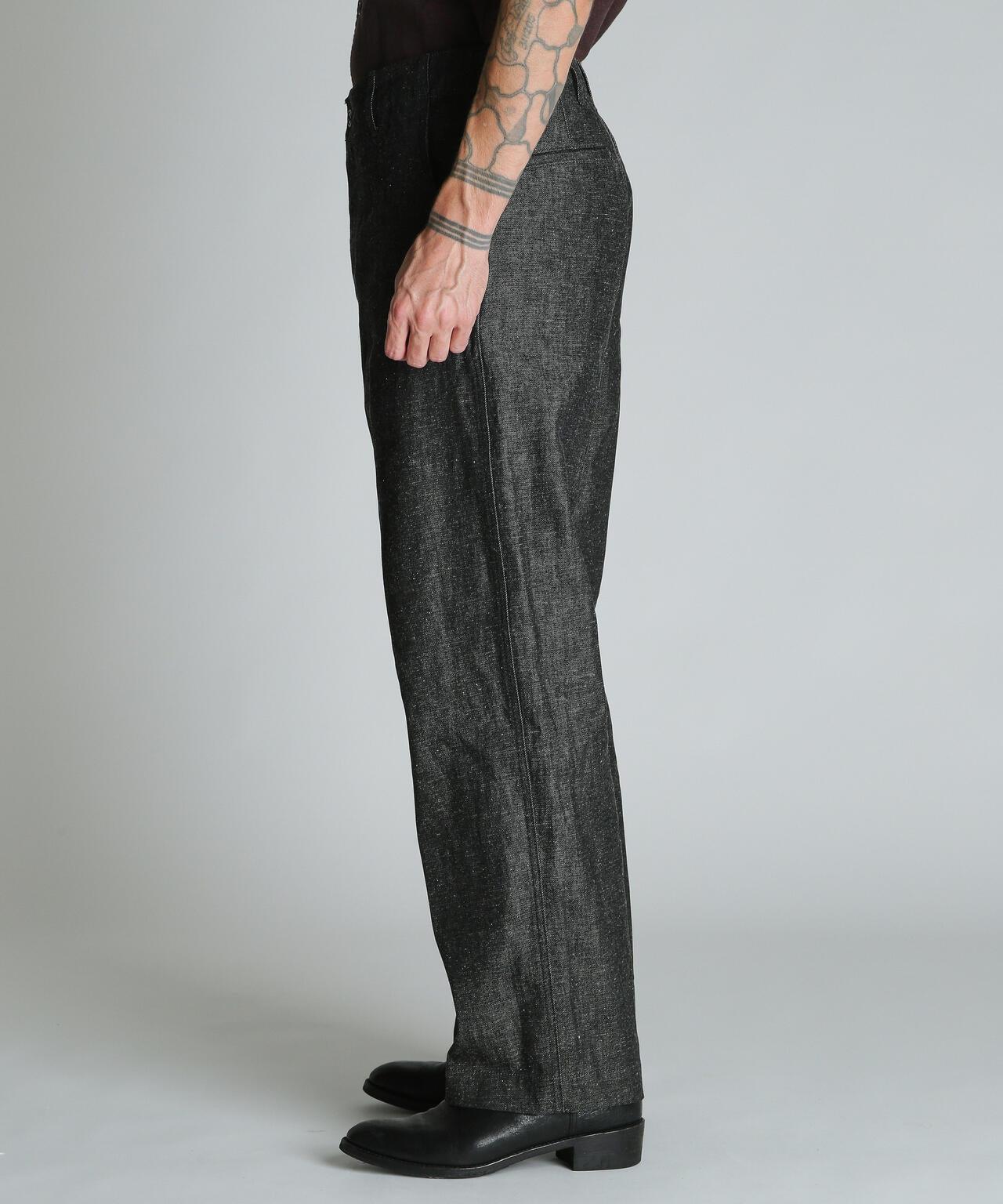 結粒牛仔 NEP DENIM RAW TROUSERS 褲子
