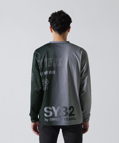 SY32 by SWEET YEARS GRADATION LOGO 長袖T恤