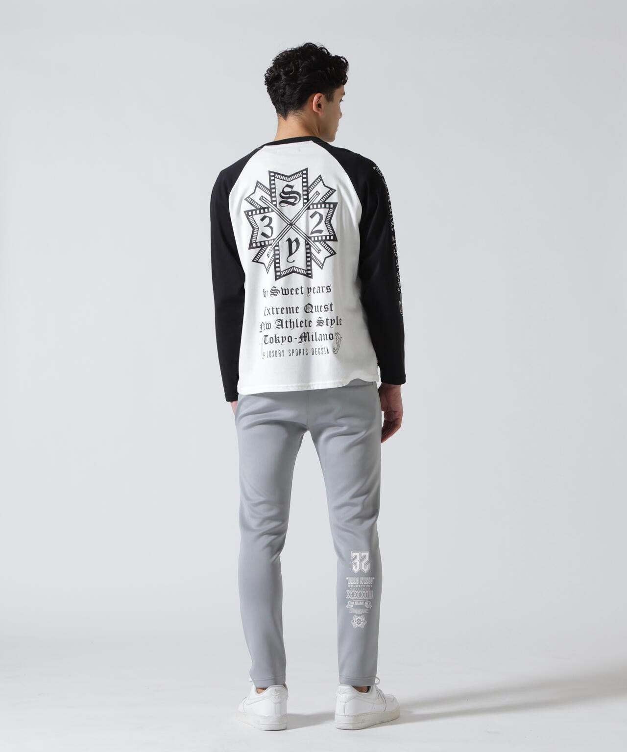 SY32 by SWEET YEARS RAGLAN SLEEVE CROSS L/S TE T恤