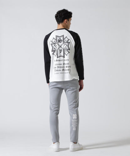 SY32 by SWEET YEARS RAGLAN SLEEVE CROSS L/S TE T恤