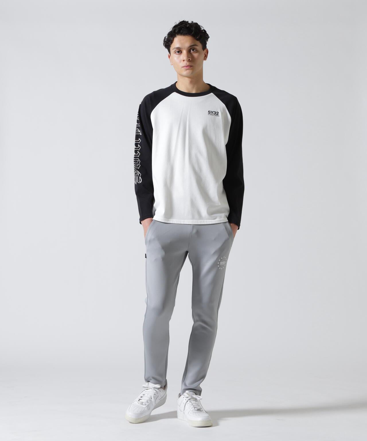 SY32 by SWEET YEARS RAGLAN SLEEVE CROSS L/S TE T恤