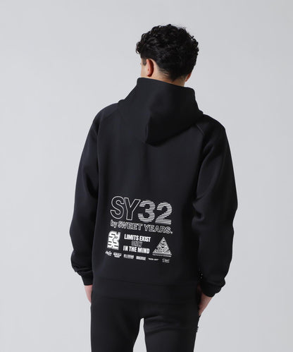 SY32 by SWEET YEARS DOUBLE KNIT MULTI LOGO ZIP 雙面針織 多標設計 拉鍊上衣