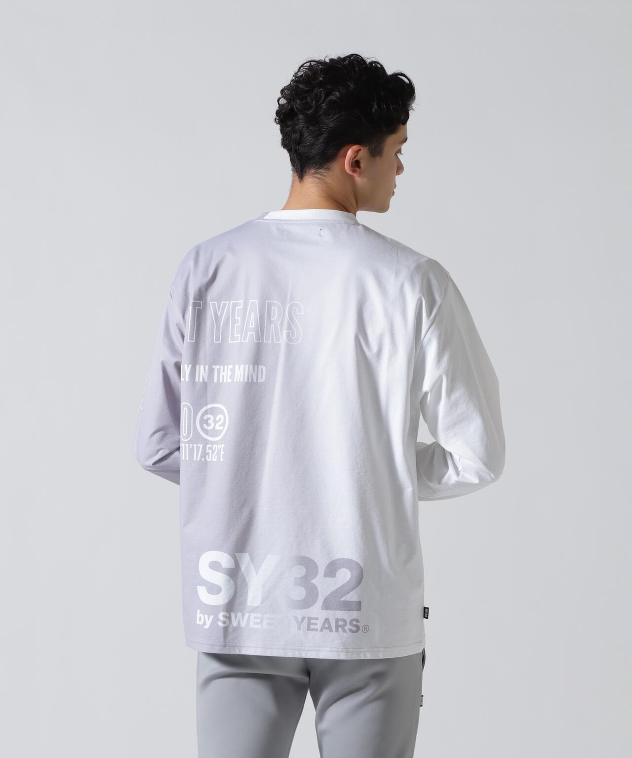 SY32 by SWEET YEARS GRADATION LOGO 長袖T恤