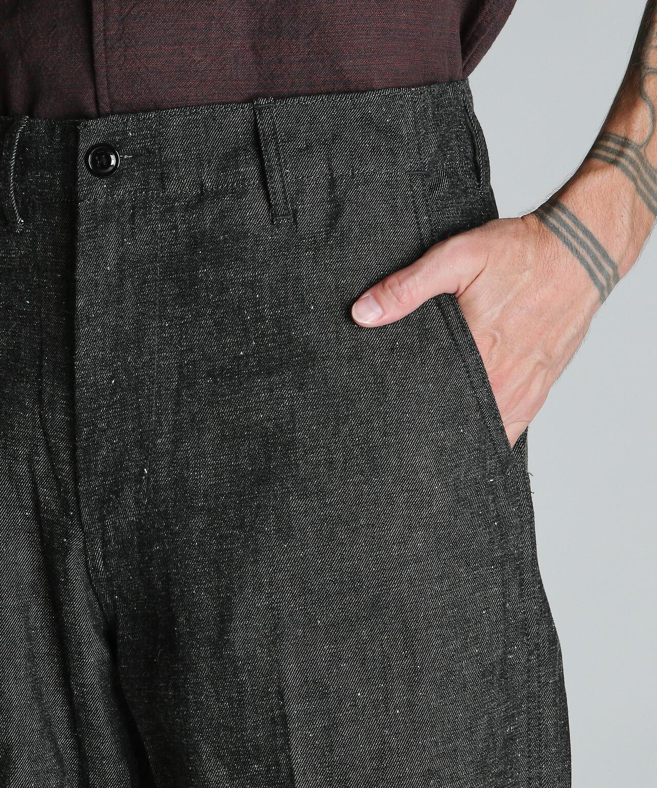 結粒牛仔 NEP DENIM RAW TROUSERS 褲子