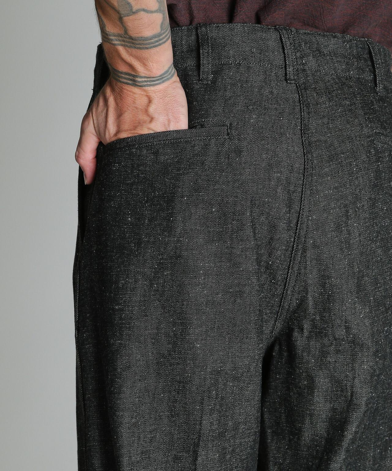 結粒牛仔 NEP DENIM RAW TROUSERS 褲子