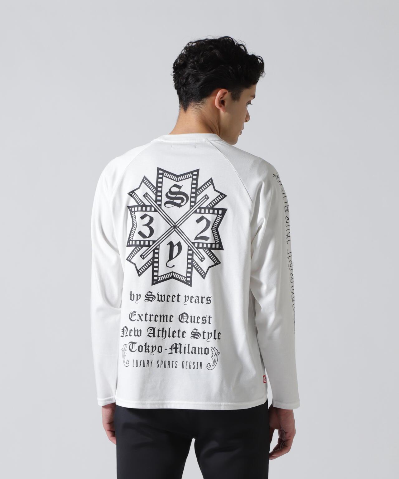 SY32 by SWEET YEARS RAGLAN SLEEVE CROSS L/S TE T恤