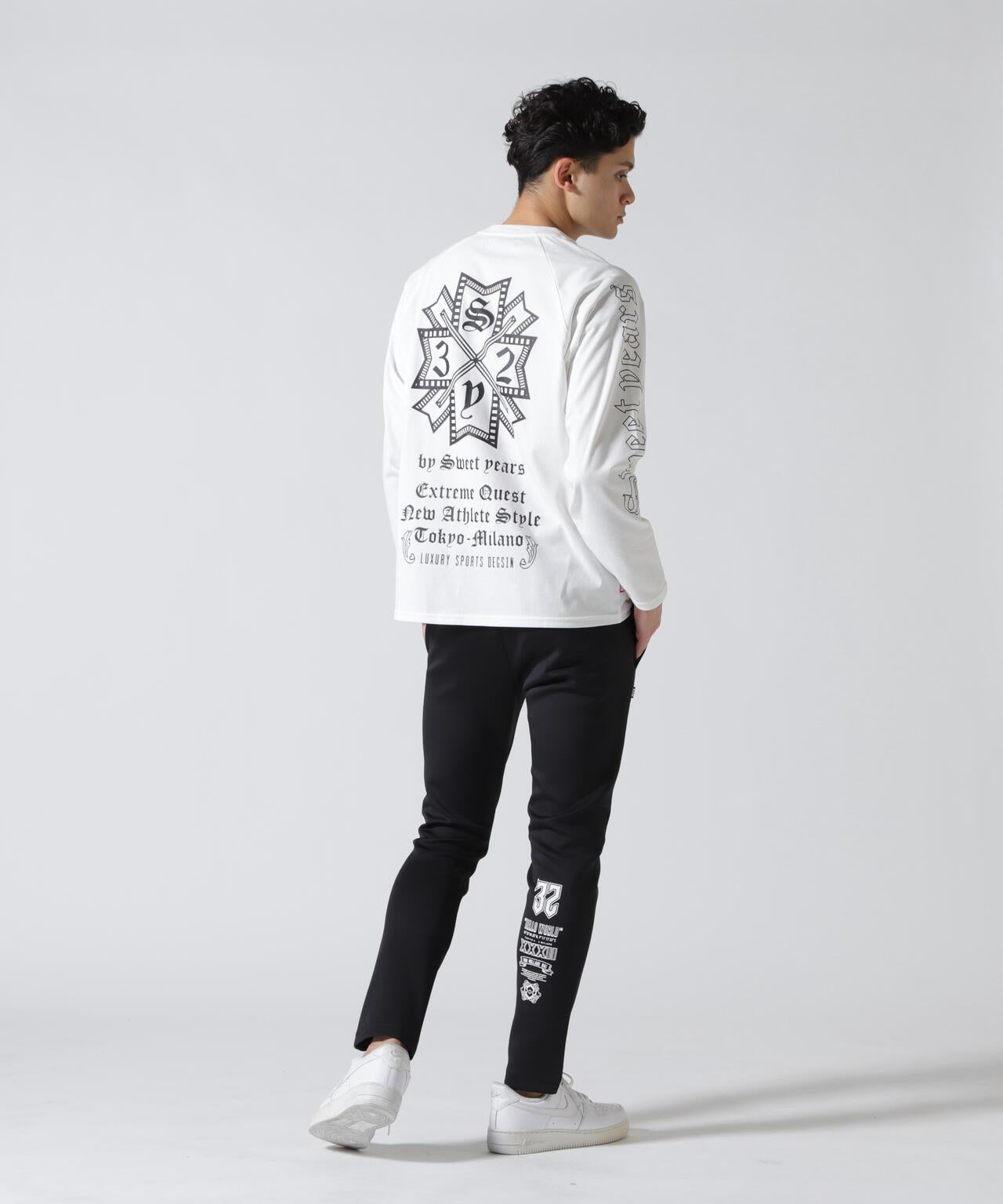 SY32 by SWEET YEARS RAGLAN SLEEVE CROSS L/S TE T恤