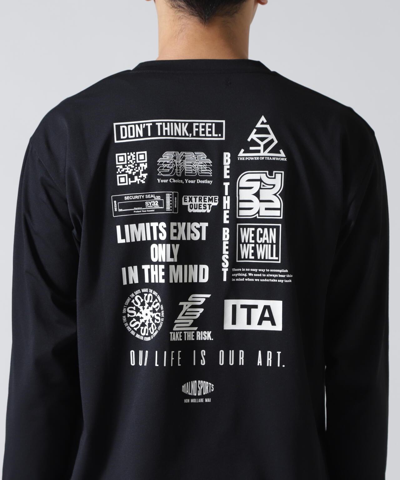 SY32 by SWEET YEARS MULTI LOGO L/S TEE 多Logo長袖T恤
