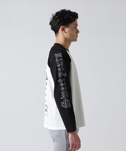 SY32 by SWEET YEARS RAGLAN SLEEVE CROSS L/S TE T恤