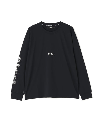 SY32 by SWEET YEARS MULTI LOGO L/S TEE 多Logo長袖T恤