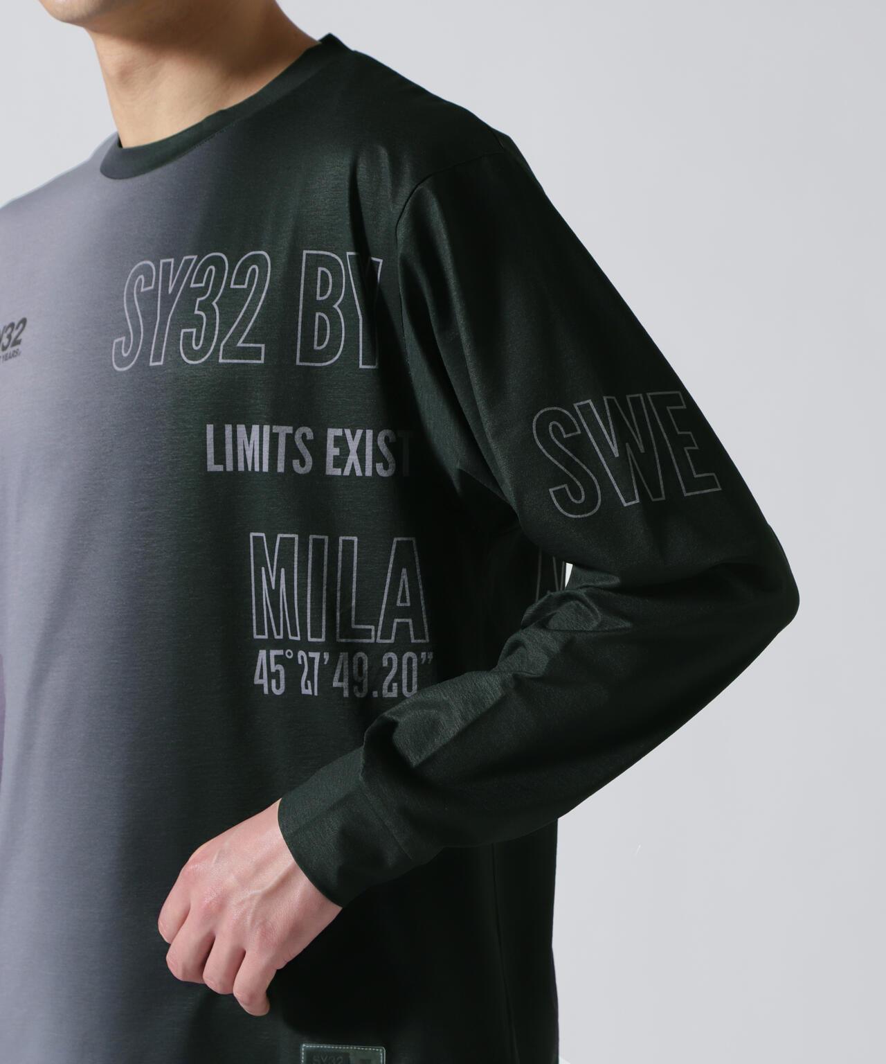 SY32 by SWEET YEARS GRADATION LOGO 長袖T恤