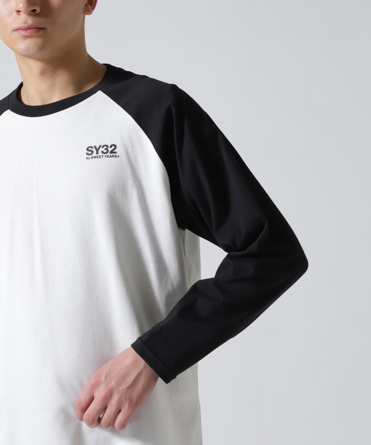 SY32 by SWEET YEARS RAGLAN SLEEVE CROSS L/S TE T恤